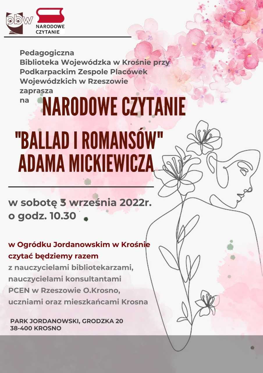 NARODOWE CZYTANIE BALLAD I ROMANSÓW ADAMA MICKIEWICZA Podkarpackie